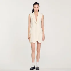 Robe Courte Tailleur Plissée