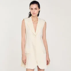 Robe Courte Tailleur Plissée