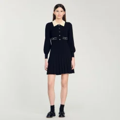 Robe En Maille Plissée