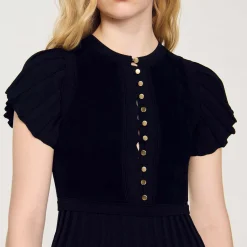 Robe En Maille Plissée