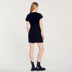 Robe En Maille Plissée