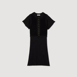 Robe En Maille Plissée