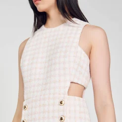 Robe En Tweed Ajourée