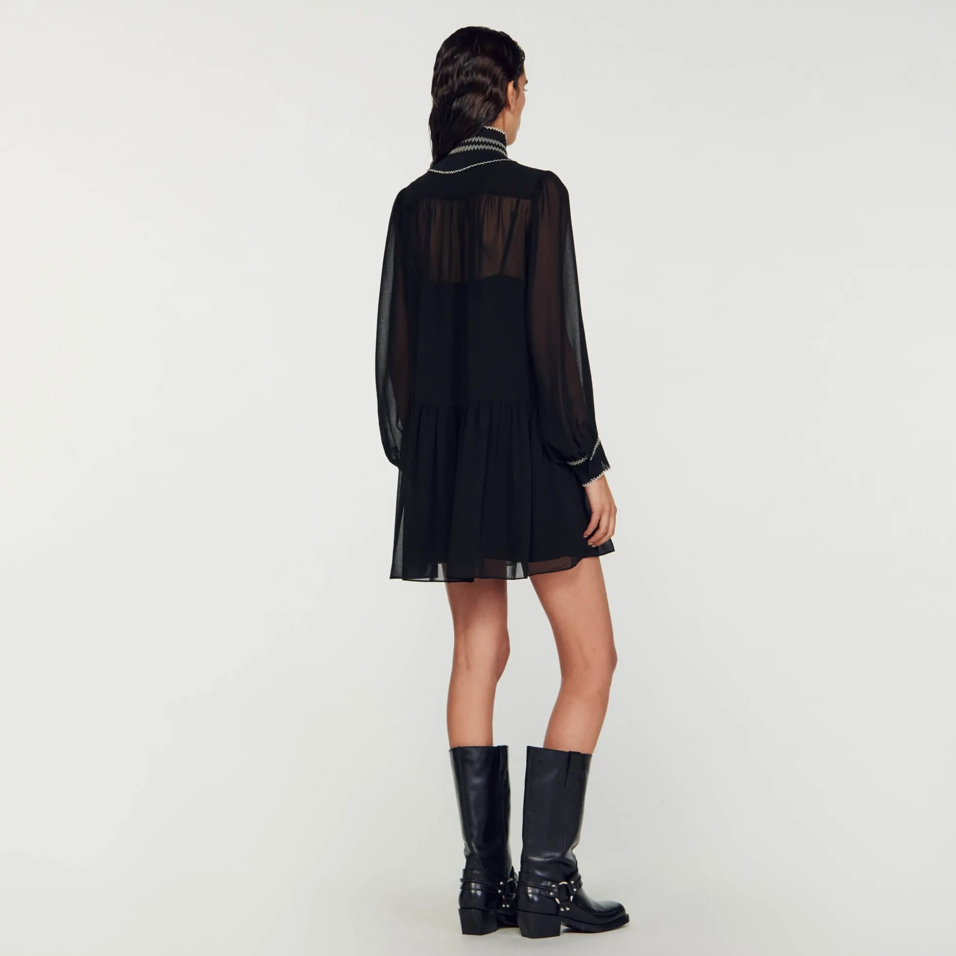 Robe Fluide En Mousseline
