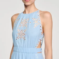 Robe Longue à Broderies Anglaises