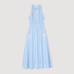 Robe Longue à Broderies Anglaises