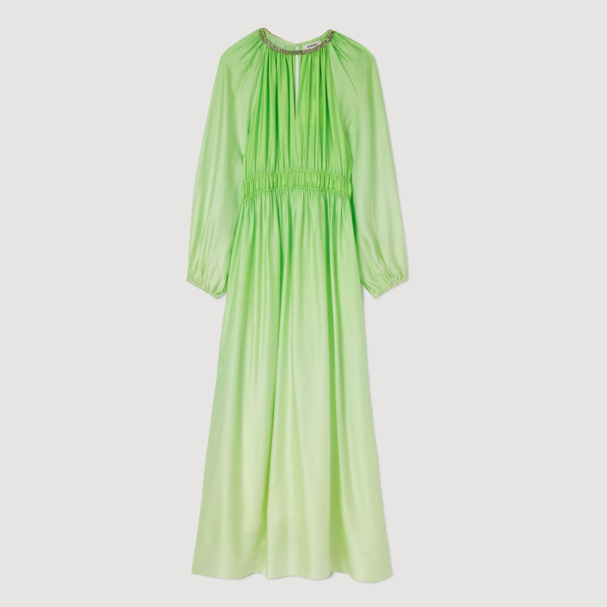 Robe Longue à Col Strassé