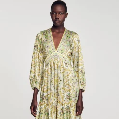 Robe Longue à Imprimé Foulard