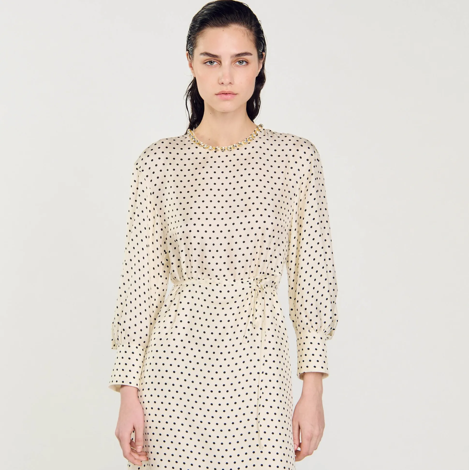Robe Longue à Pois