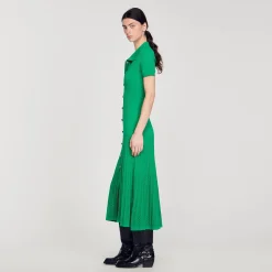 Robe Longue En Maille Côtelée