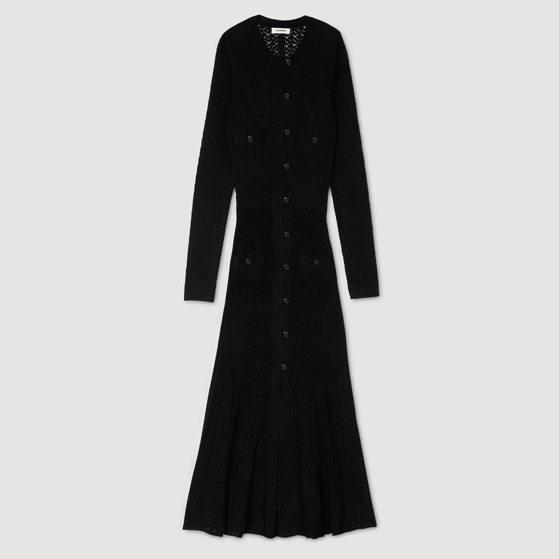Robe Longue En Maille Effet Velours