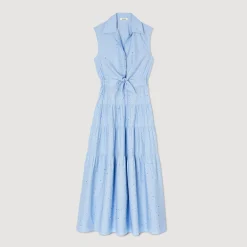 Robe Longue Nouée Ornée De Strass