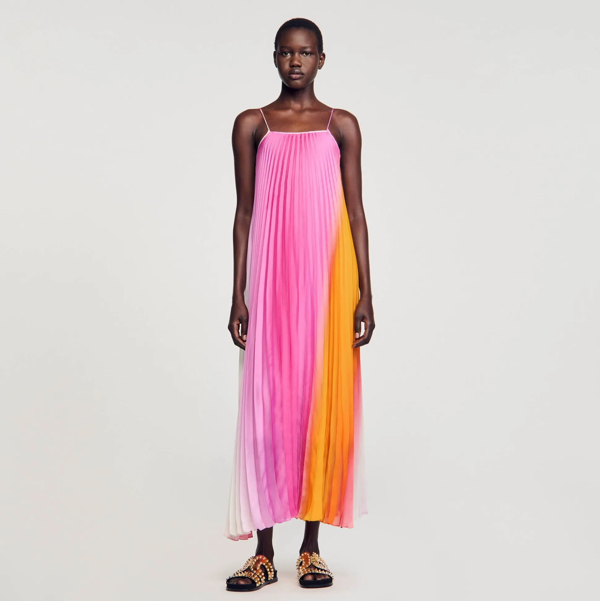 Robe Longue Plissé Soleil