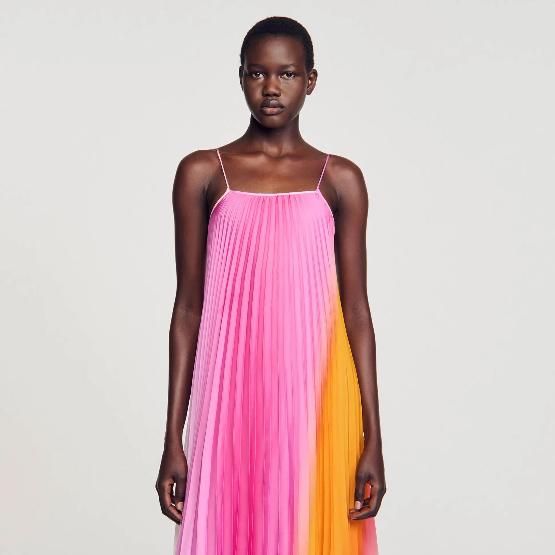 Robe Longue Plissé Soleil