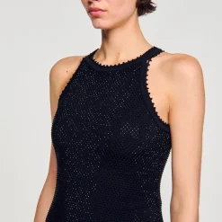 Robe Longue Résille Brillante