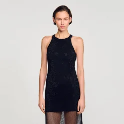 Robe Longue Résille Brillante