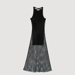 Robe Longue Résille Brillante