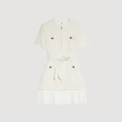 Robe Manteau En Lainage Effet Tweed