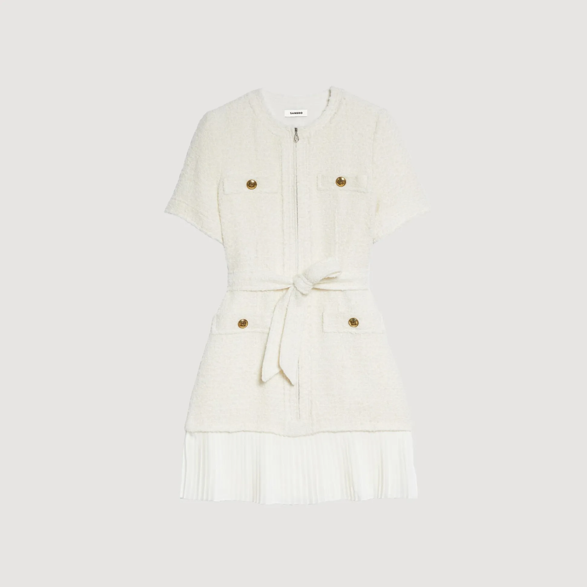 Robe Manteau En Lainage Effet Tweed
