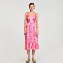 Robe Midi à Ceinture Nouée