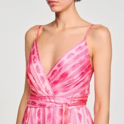 Robe Midi à Ceinture Nouée