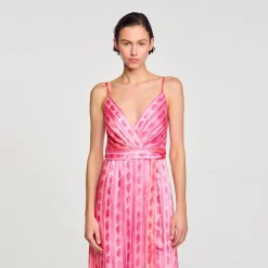 Robe Midi à Ceinture Nouée