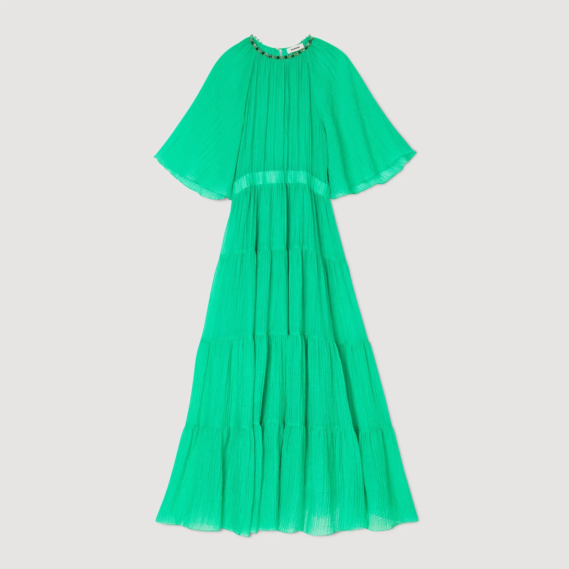 Robe Midi à Col Strassé