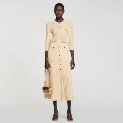 Robe Midi En Maille Pointelle