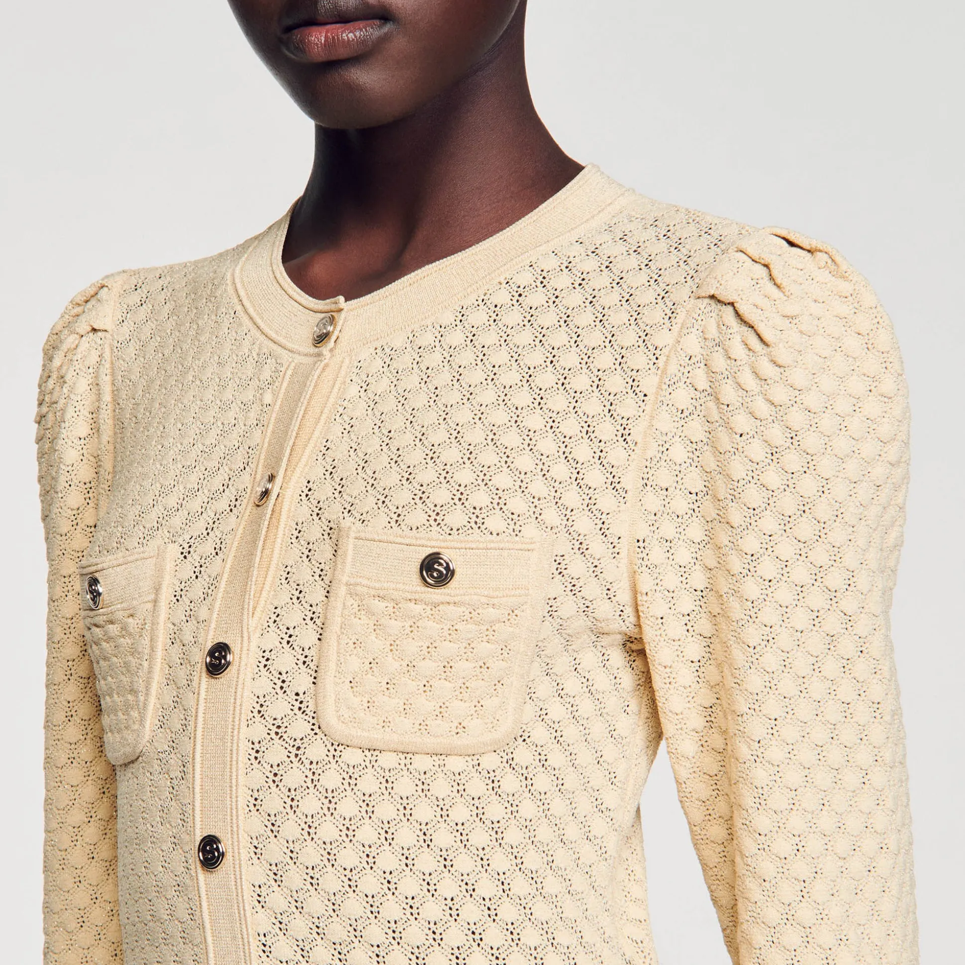 Robe Midi En Maille Pointelle