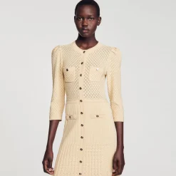 Robe Midi En Maille Pointelle