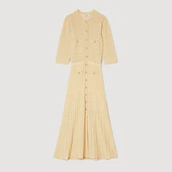 Robe Midi En Maille Pointelle