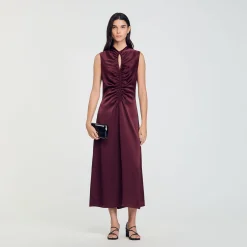 Robe Satinée Drapée