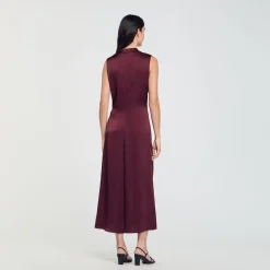 Robe Satinée Drapée
