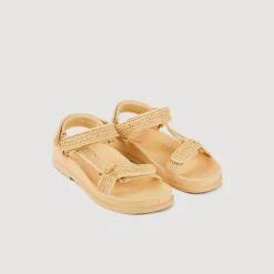 Sandales Plates En Raphia