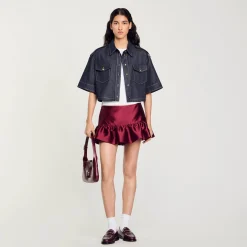 Short Jupe En Satin