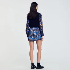 Short Jupe En Soie Imprimée