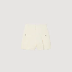 Short Taille Haute En Tweed