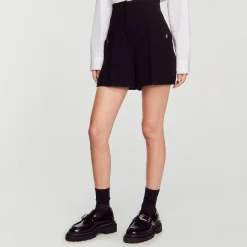 Short Taille Haute En Tweed