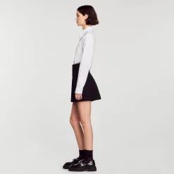 Short Taille Haute En Tweed