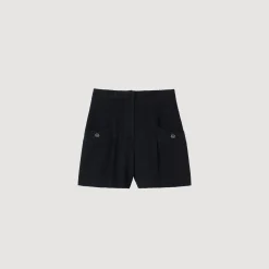 Short Taille Haute En Tweed