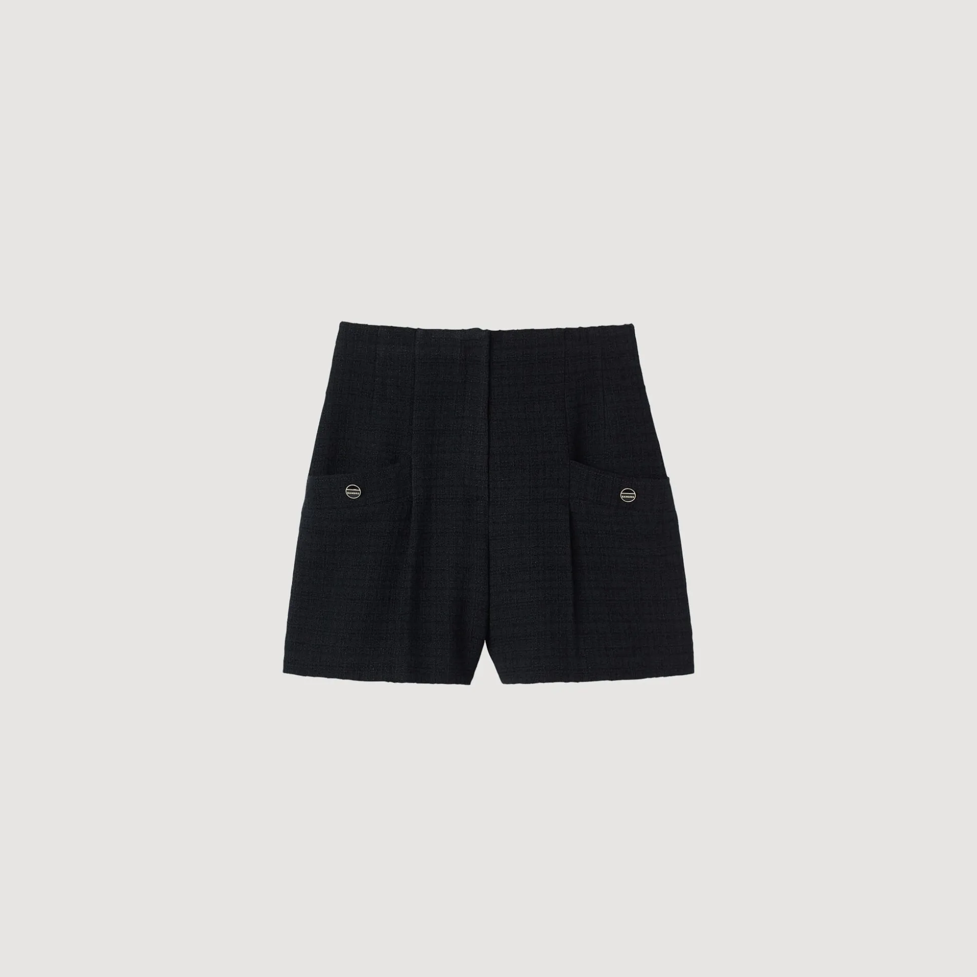 Short Taille Haute En Tweed