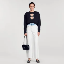 Sweatshirt à Cœurs Strassés