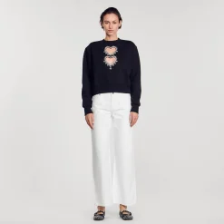 Sweatshirt à Cœurs Strassés