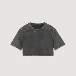 Tee-shirt Court à Strass