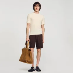 Tee-shirt En Maille Bouclette