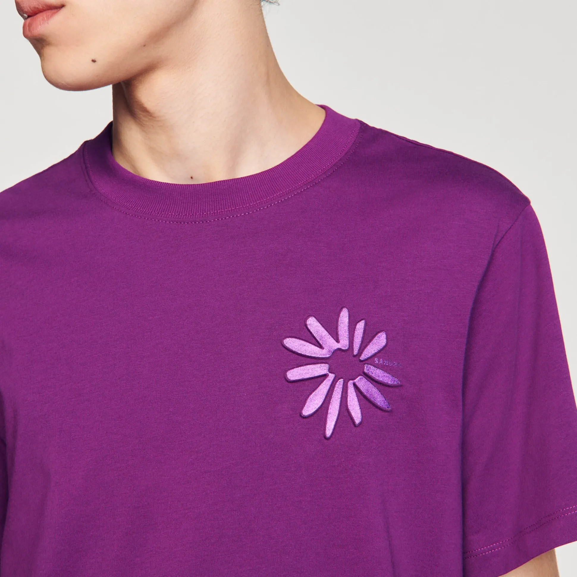 Tee-shirt Fleur En Coton