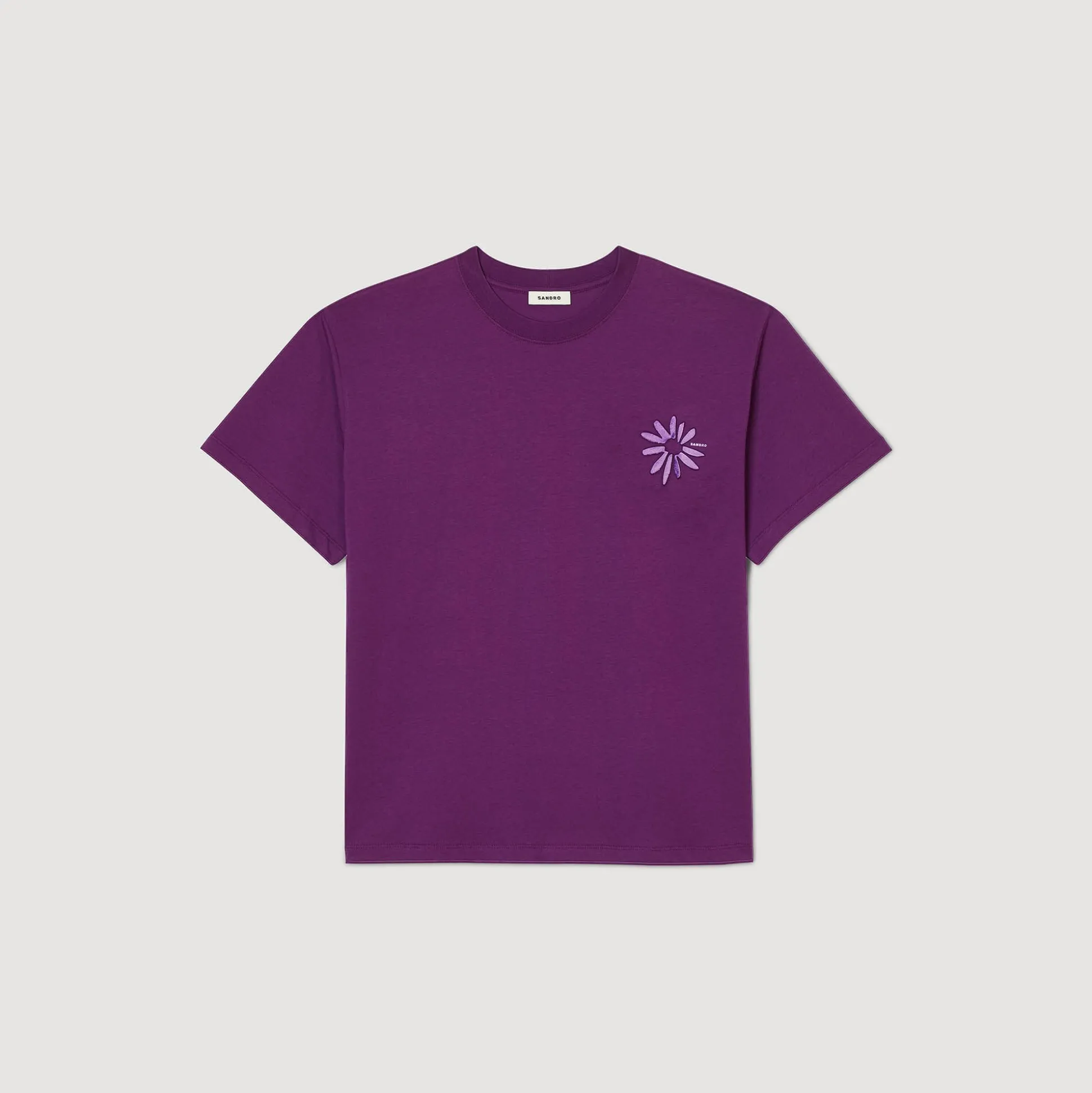 Tee-shirt Fleur En Coton