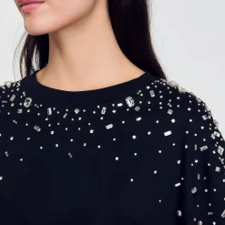 Tee-shirt Noué à Strass