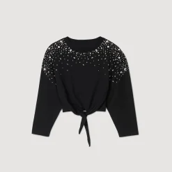 Tee-shirt Noué à Strass
