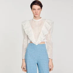Top Court En Broderie Anglaise